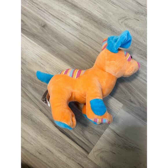 WEBKINZ Ganz Patchy Puppy Orange And Blue NO CODE! Plush Stuffed Animal - Picture 7 of 7